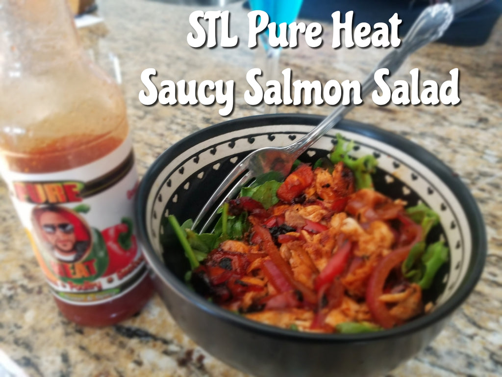 Sweet n Spicy Saucy Salmon Salad